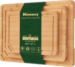 Organic Bamboo Cutting Board Set (for Kitchen Use), 3 Pieces. Fixed Price $23.99.