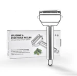 Stainless Steel Dual Blade Peeler Julienne Slicer Fruit Vegetable Tool. Fixed Price $7.99.