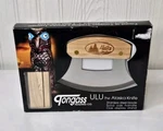 Tongass Trading Ulu Alaska Knife Stainless Steel Oak Handle W/stand. Fixed Price $11.24.