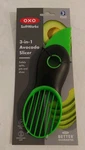 New Carded Oxo Good Grips 3-IN-1 Avocado Slicer Green. Fixed Price $7.00.