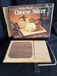 Vtg Hickory Farms Teakwood Inlaid Beechwood Cheese Slicer With Wire Unused. Fixed Price $25.00.