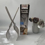 Kuchenprofi Stainless Steel Roast Holder Tongs Slicing Aid. Fixed Price $12.00.