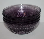 4 Vintage Cristal D'arques Durand Amethyst Purple Glass Salad/berry Bowls - 5.5". Fixed Price $23.96.