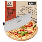 Chef Pomodoro 14" Pizza Cutter Rocker Blade And Cutting Board Set. Fixed Price $35.64.