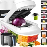 8 Blade ALL-IN-1 Vegetable Chopper Mandoline Slicer With Container, Food. Fixed Price $28.99.