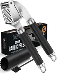 Orblue Garlic Press And Peeler Set, Stainless Steel - Large, Boundless Black. Fixed Price $33.71.