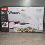 Oxo Softworks Vegetable Chopper Stainless Steel Blade, Easy Pour Design Sealed. Fixed Price $19.99.