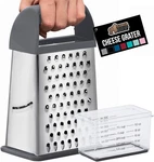 Gorilla Grip 4-SIDED 100% Bpa-free Cheese Grater With 9.2" X 5", Gray. Fixed Price $21.75.