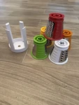 Montgomery Ward Vegetables Electric Slicer Shredder, 5 Blades, Parts Only. Fixed Price $30.00.