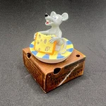 Vintage Msc Cheese Button Mouse Figurine Lifestyles Collection Montreal Canada. Fixed Price $12.00.