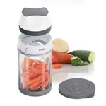 Commercial Chef Mini Food Spiralizer, Manual Vegetable Chopper White And Gray. Fixed Price $16.21.