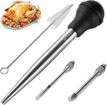 Turkey Baster With Cleaning Brush, Stainless Steel Tool For Cooking-baste. Fixed Price $23.38.