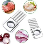 Onion Holder Slicer Vegetable Tools Tomato Cutter Stainless Steel Kitchen Gadget. Fixed Price $8.56.