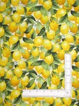 Fruit Fabric Kitchen Food Yellow Lemons Cotton Fashion C8016 Yard. Fixed Price $12.99.