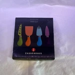 Zassenhaus Easy Cut 4-PIECE Cheese Knife Set W/ Fork, Multicolor. Fixed Price $18.00.
