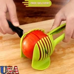Kitchen Handheld Fruit Slicer Cutter Orange Lemon Tomato Onion Slicing Tool. Fixed Price $7.29.