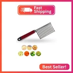 Koofull Crinkle Cutter Knife Stainless Steel Cutting Tool For Potato Carrot Chip. Fixed Price $8.60.
