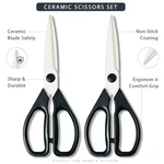 Ceramic Scissors 2PCS Set For Cutting Healthy Foods And Baby Easy To Clean. Fixed Price $79.99.