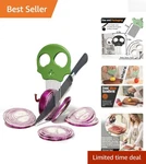 Stainless Steel Onion Cutter & Egg Slicer Versatile Kitchen Gadget Green. Fixed Price $7.99.