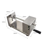 Manual Potato Tornado Slicer Spiral Vegetable Cutter Stainless Steel. Fixed Price $35.72.