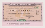 Mini Checks Banco Di Napoli - Coop. Emilia Veneto 01.03.76 BDN10. Fixed Price $290.60.