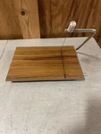 Vintge Gourmet Gifts By Lucas Wooden Cheese Cutting Board Wire Cutter. Fixed Price $15.00.