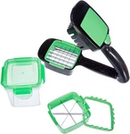 Genius Nicer Dicer Quick, Stainless Steel, Plastic, Green 7 Pieces. Fixed Price $14.99.