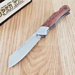 Roper Knives Klondike Folding Knife D2 Tool Steel Blade Checkered Wood Handle. Fixed Price $32.29.