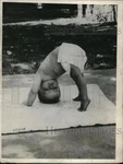 1925 Press Photo 10 Mos Old Betty Foster, Doing Head Stand. Fixed Price $24.99.