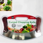 Mezzaluna Rocking Vegetable Chopper Mincing Curved Stainless. Fixed Price $15.44.