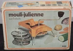 Vintage Moulinex Mouli-julienne 445 Orange Rotary Food Grater Discs France. Fixed Price $24.99.