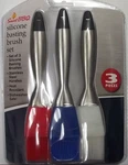 Smart Bbq SBQ-8897-CT Stainless Steel Handle 3PC.SILICONE Basting Brush Set. Fixed Price $7.50.