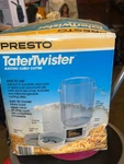 Nib Presto Tater Twister Electric Curly Que Fries Cutter Model 02930 Fancy Cuts. Fixed Price $59.99.