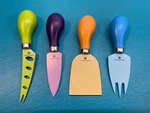Zassenhaus Easy Cut Cheese Knife Set, 4 Pieces, Assorted Colors, Clean, Sharp. Fixed Price $16.00.