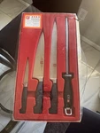 Zwilling J.a. Henckels Twin Four Star 4PC Knife Set Chef Pairing Slicer Germany. Fixed Price $110.00.