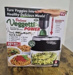 New Deluxe Veggetti Power Vegetable Spiralizer Electric 4-IN-1 Large 2 Qt. Fixed Price $24.99.