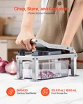 Vegetable Chopper Mandoline Slicer, ALL-IN-1 Food Veggie Cutter With 9 Stainles. Fixed Price $64.11.