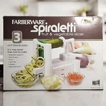 Farberware Spiraletti 3-BLADE Vegetable & Fruit Slicer Healthy Living New. Fixed Price $49.16.