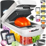 Vegetable Chopper Mandoline Slicer Stainless Steel 8 Blades Kitchen Gadget. Fixed Price $77.98.