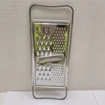 Vtg Ekco Handheld Cheese Grater Slicer Flat Stainless Steel 10.5 Tall. Fixed Price $9.60.