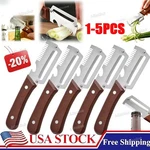 1-5PC 3-IN-1 Multifunctional Vegetable Peeler With Wooden Handle,julienne Slicer. Fixed Price $36.98.