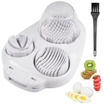 3 1 Slicer For Hard Boiled With Cleaning Brush, One Size, White. Fixed Price $24.84.