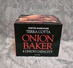 Vtg Garlic Baker Terra Cotta Boston Warehouse 1994 Original Box Bulb Capacity. Fixed Price $32.82.