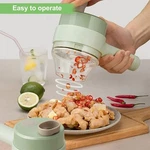 4 In 1 Handheld Electric Vegetable Cutter Set Kitchen Tools For Garlic Pepper. Fixed Price $21.79.