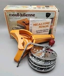 Vintage Moulinex Mouli-julienne Slicer Grader Model 445 Original Box & Discs. Fixed Price $22.95.