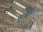 Ekco Kitchen Tool Pie Server Melon Baller Egg Cheese Tomato Slicer Beige. Fixed Price $15.00.