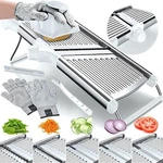 Food Slicer Stainless Steel Adjustable Mandoline Kitchen Tool Vegetable Fruit.... Fixed Price $98.98.