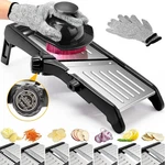 Mandoline Vegetable Food Fruit Slicer Adjustable Stainless Steel 7-IN-1 Kitchen. Fixed Price $22.87.