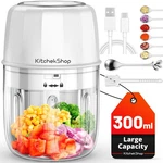 Electric Garlic Chopper, 300ML Portable Cordless Mini Food Processor, Recharg.... Fixed Price $27.59.