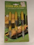 Vintage Kitchen King Corn The Cob Holders W/ Stainless Steel Prongs Set Of 6. Fixed Price $7.99.